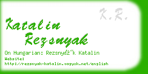 katalin rezsnyak business card